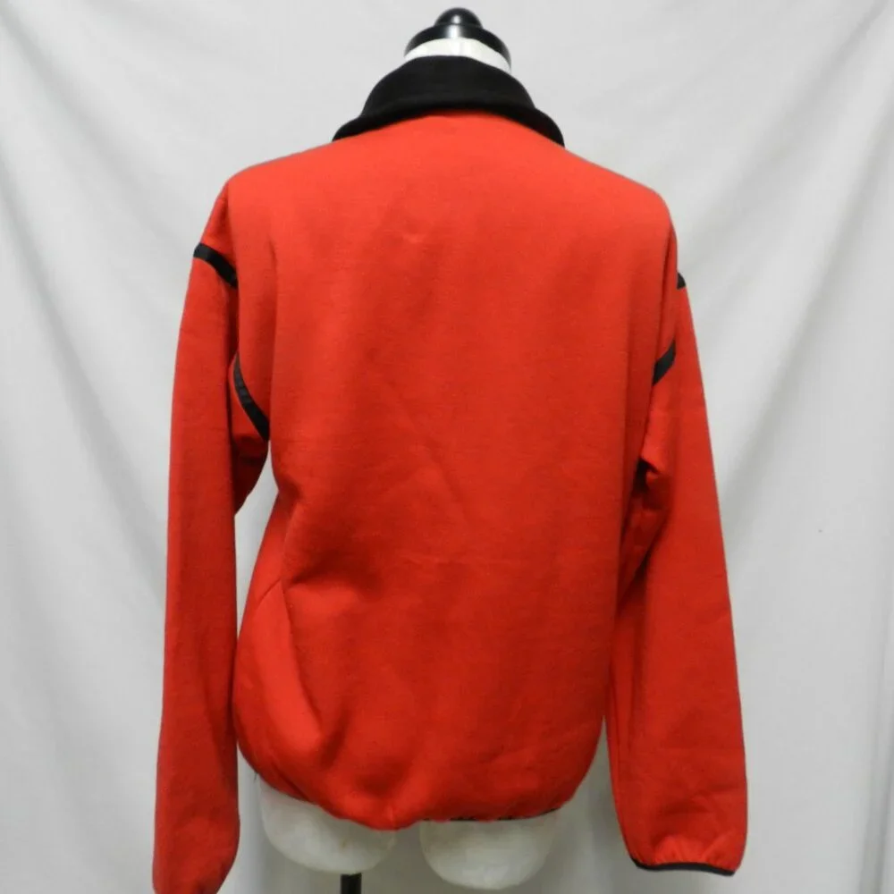 North Face Vintage sweatshirt red 1/4 Zip Fleece Lined Size Sz Medium Md M